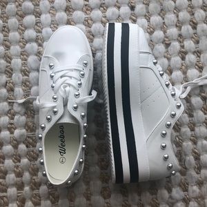 Studded Platform Sneakers